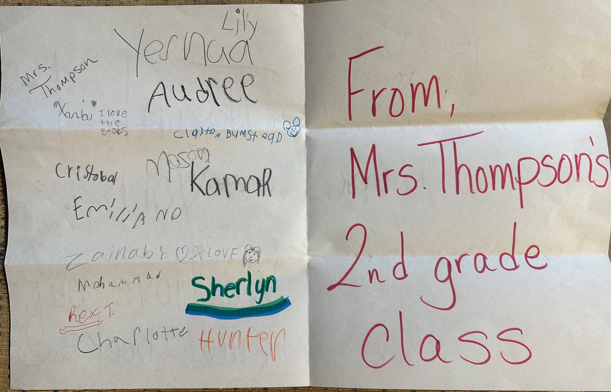 Student thank you letter 4